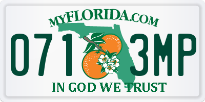 FL license plate 0713MP