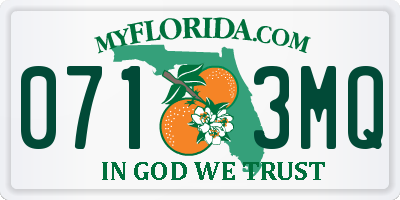 FL license plate 0713MQ