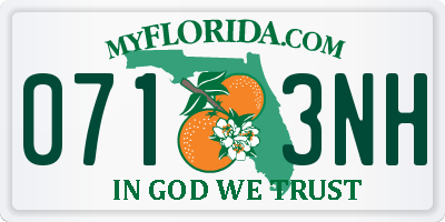 FL license plate 0713NH