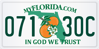 FL license plate 0713OC