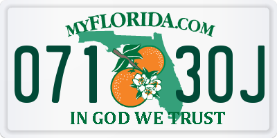 FL license plate 0713OJ