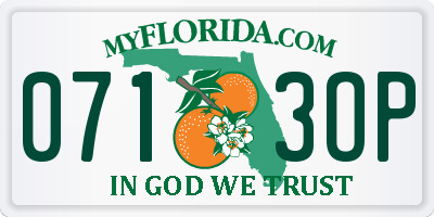 FL license plate 0713OP