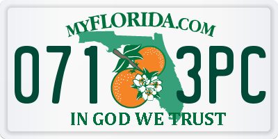 FL license plate 0713PC