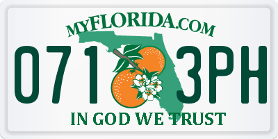 FL license plate 0713PH