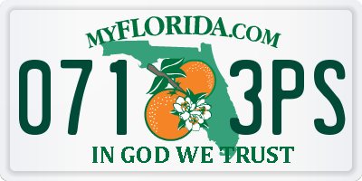FL license plate 0713PS