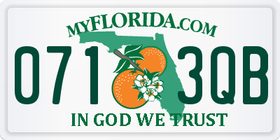 FL license plate 0713QB