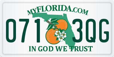 FL license plate 0713QG