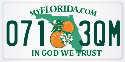 FL license plate 0713QM