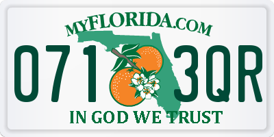 FL license plate 0713QR