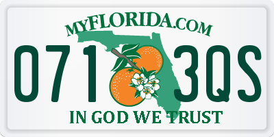FL license plate 0713QS