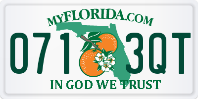 FL license plate 0713QT