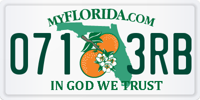 FL license plate 0713RB