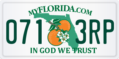 FL license plate 0713RP