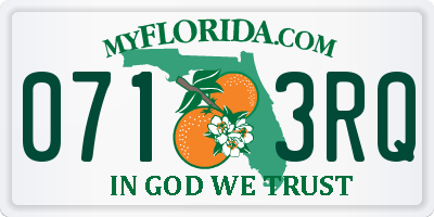 FL license plate 0713RQ