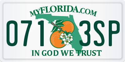 FL license plate 0713SP
