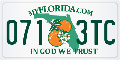 FL license plate 0713TC
