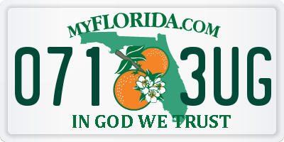 FL license plate 0713UG