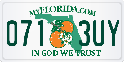 FL license plate 0713UY