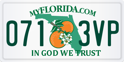 FL license plate 0713VP
