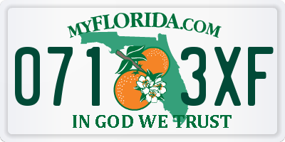 FL license plate 0713XF