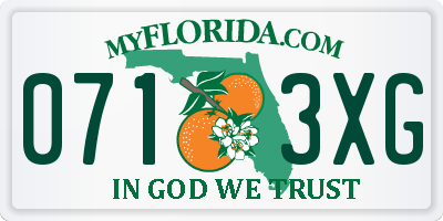 FL license plate 0713XG