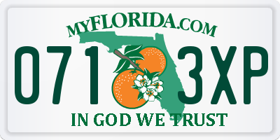 FL license plate 0713XP