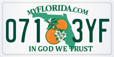 FL license plate 0713YF