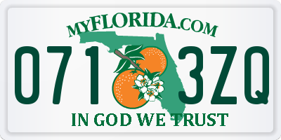 FL license plate 0713ZQ