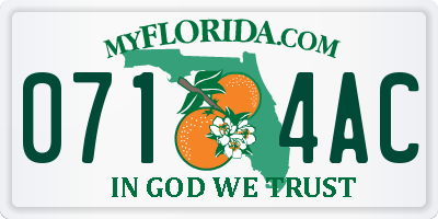 FL license plate 0714AC