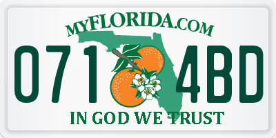 FL license plate 0714BD