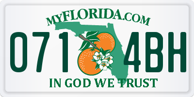 FL license plate 0714BH
