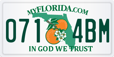 FL license plate 0714BM