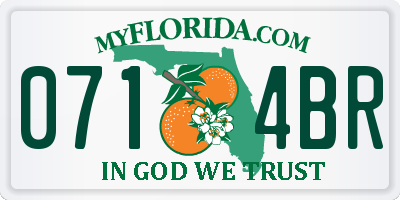 FL license plate 0714BR