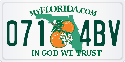FL license plate 0714BV