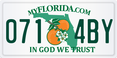 FL license plate 0714BY