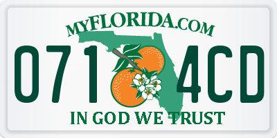 FL license plate 0714CD