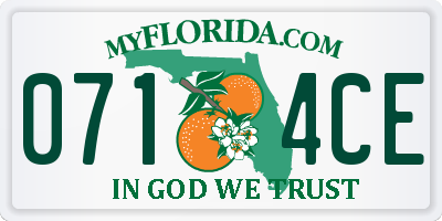 FL license plate 0714CE