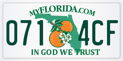 FL license plate 0714CF