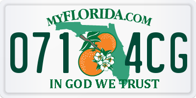 FL license plate 0714CG