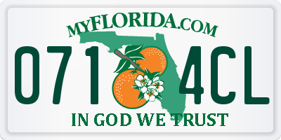 FL license plate 0714CL