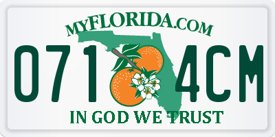 FL license plate 0714CM
