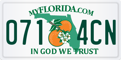 FL license plate 0714CN