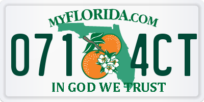 FL license plate 0714CT