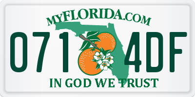 FL license plate 0714DF