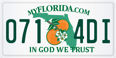 FL license plate 0714DI
