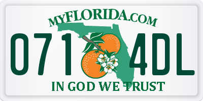 FL license plate 0714DL