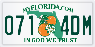 FL license plate 0714DM