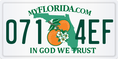 FL license plate 0714EF