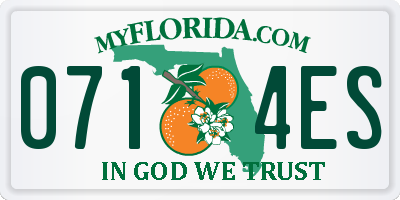 FL license plate 0714ES