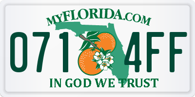 FL license plate 0714FF
